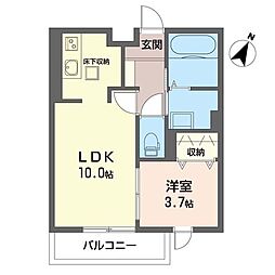 フレア光が丘 1LDKの間取図画像