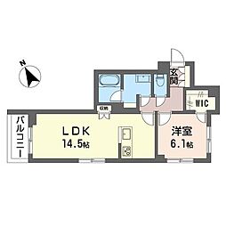 エクラシア東山 1LDKの間取図画像