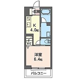 仮)フェリーチェ 1Kの間取図画像