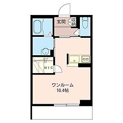 エルグランデ検見川 ワンルームの間取図画像