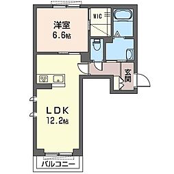 コクーン 1LDKの間取図画像