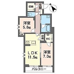 間取図画像 2LDK