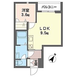 セイル相之川 1LDKの間取図画像