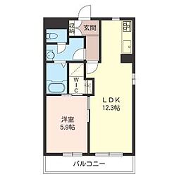 グレースコート 1LDKの間取図画像