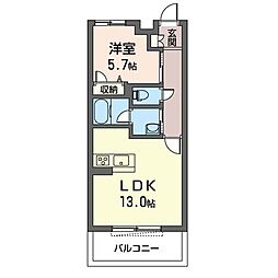 サンクレール 1LDKの間取図画像