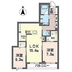 アルビオン　コート 3階2SLDKの間取り