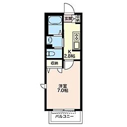 ソフィアコート 1Kの間取図画像
