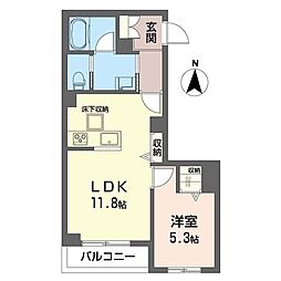 ハレ フアラライ 1LDKの間取図画像