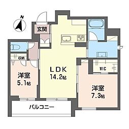 ジャカランダ 2LDKの間取図画像