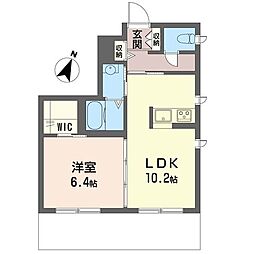ベレオMO 1LDKの間取図画像