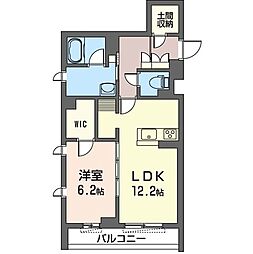 ルブラン 1LDKの間取図画像