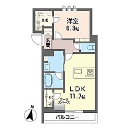 saisonverte 1LDKの間取図画像