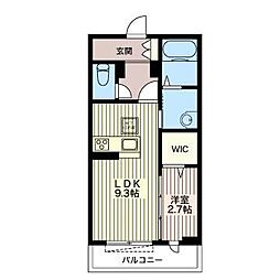 ヴィラーチェT 1LDKの間取図画像