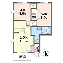 ティプラザ駒生町B 2LDKの間取図画像