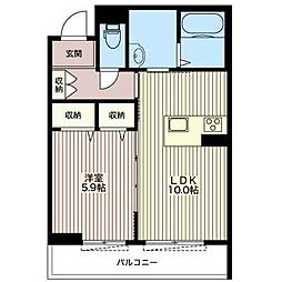 アンビエラ 1LDKの間取図画像