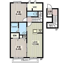 グランドエミール6 2LDKの間取図画像