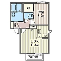 グランド・エミール3 1LDKの間取図画像