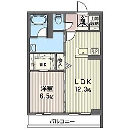 ナチュラス 1LDKの間取図画像