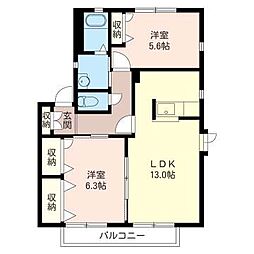 間取図画像 2LDK