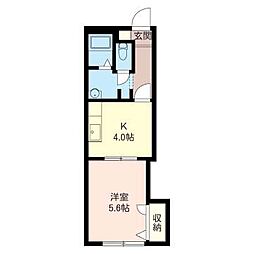 グランフォンテーヌ 1Kの間取図画像