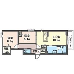 GrandChariot 2LDKの間取図画像