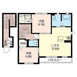 フロレスタ 2LDKの間取図画像
