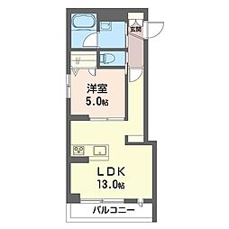 ルノン 1LDKの間取図画像