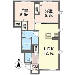 間取図画像 2LDK