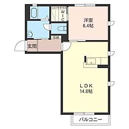 シャーメゾン・NI 1LDKの間取図画像