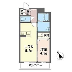 PrimeStage1 1LDKの間取図画像