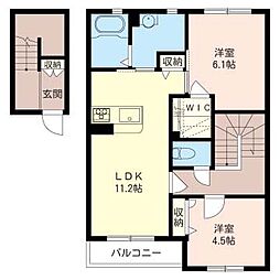 シェイド 2LDKの間取図画像