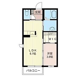 MASTLIFEおもちゃのまちD 1LDKの間取図画像