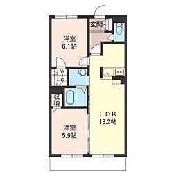 間取図画像 2LDK