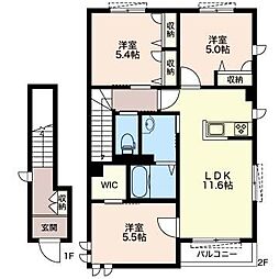 セント・リビエ3 3LDKの間取図画像