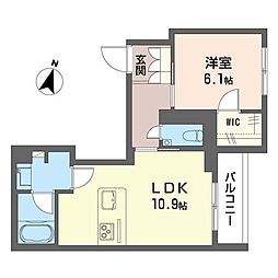 間取図画像 1LDK