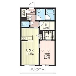 KAHARA 1SLDKの間取図画像