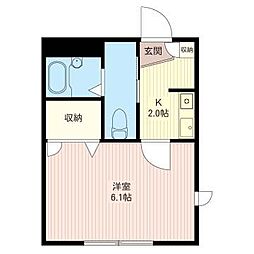 Cocomero 1Kの間取図画像