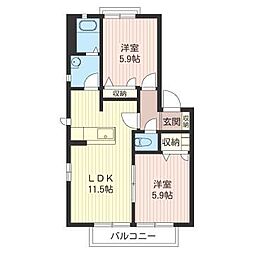 間取図画像 2LDK
