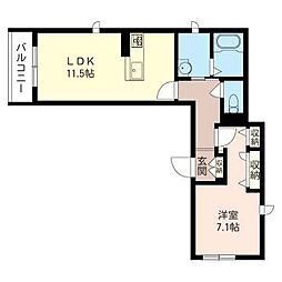 MaisonLuce 1LDKの間取図画像