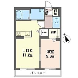 ルミエール浦和美園 1LDKの間取図画像
