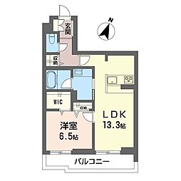 カスカード北浦和 00102 1階1LDKの間取り