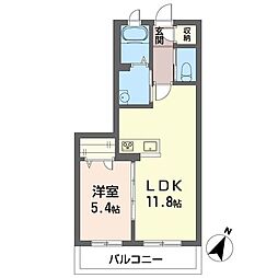 ブリージョ 1LDKの間取図画像