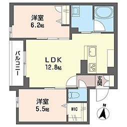 リージェンシー 2LDKの間取図画像