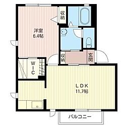 メゾン・ド・アウルB 1LDKの間取図画像