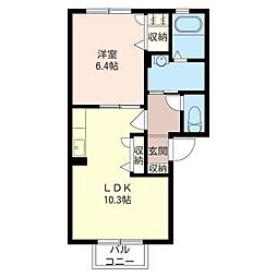 コナ・ヴィレッジC 1LDKの間取図画像