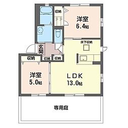 プリムローズ 2LDKの間取図画像