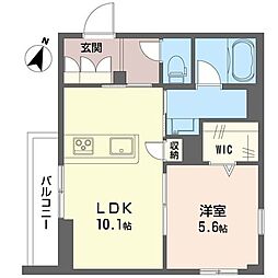 リトルベアー 1LDKの間取図画像