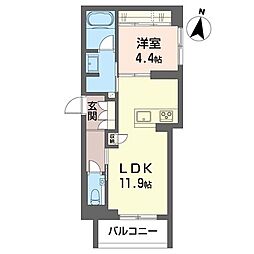 ヴィラ ヨシダ 1LDKの間取図画像