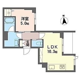 ルクス スティラ 1LDKの間取図画像