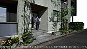【外観】完成予定図のため、実際の建物と異なる場合がございます。また、絵図中の周辺環境・植栽・空はイメージです。
